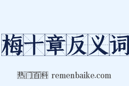 梅十章反义词是什么意思的图片